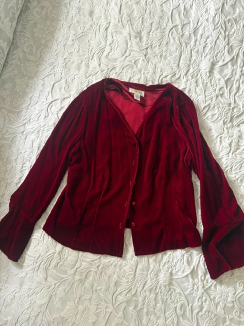 Red Velvet Blouse